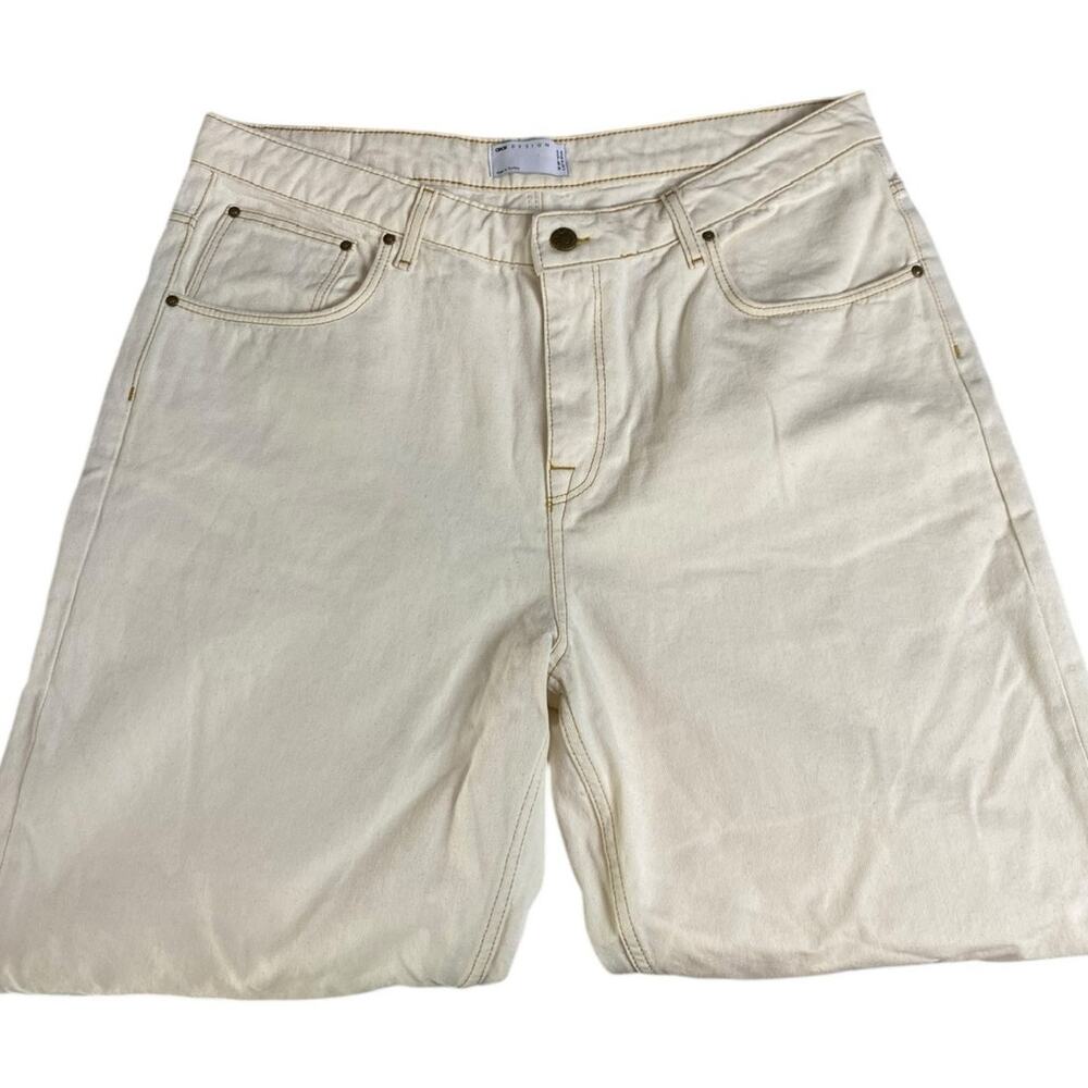ASOS DESIGN Baggy Fit Jeans in Ecru | Mens 38 x 32 NEW - Picture 2 of 7